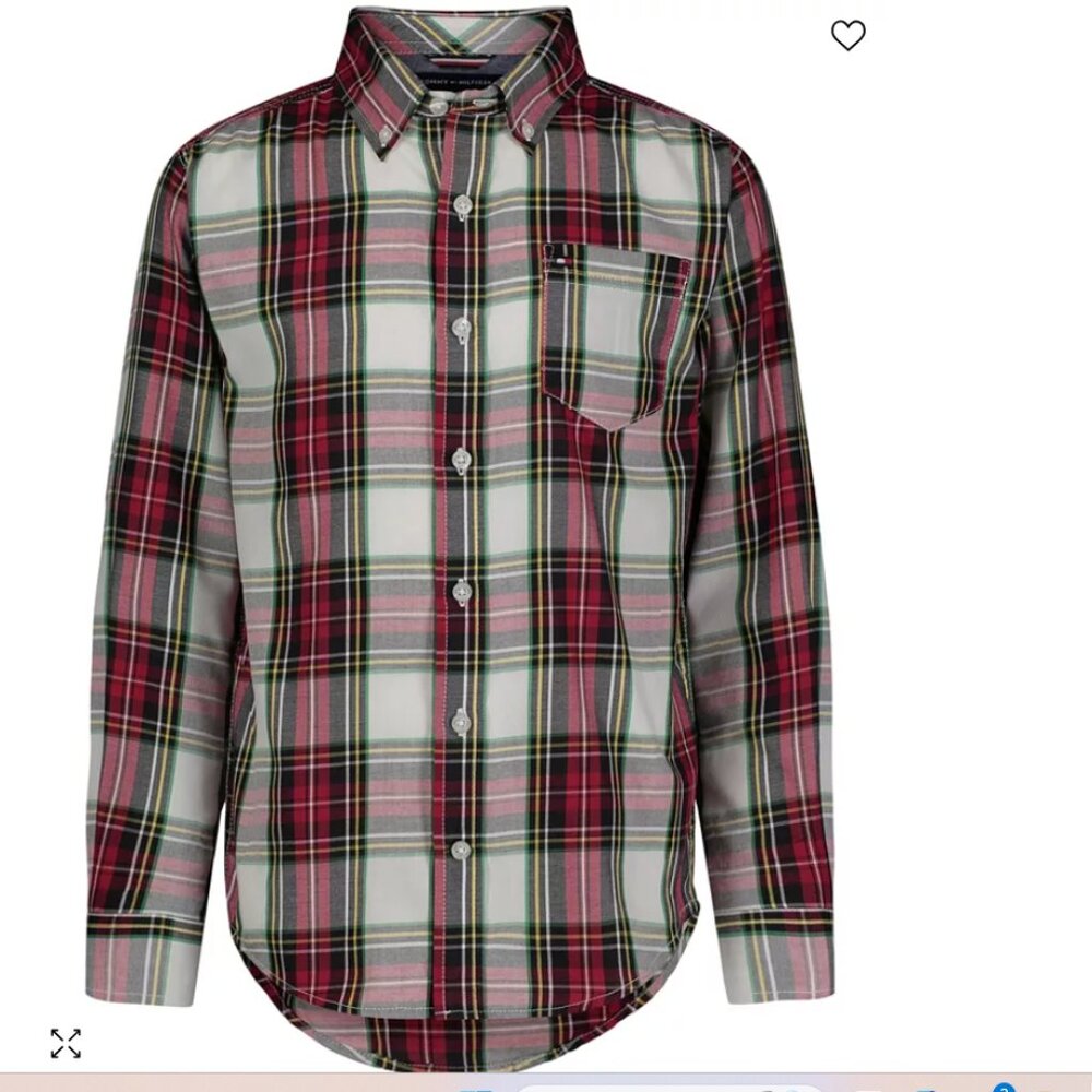 Tommy Hilfiger Little Boys Picture Perfect Tartan Yarn Dyed Shirt, size 6